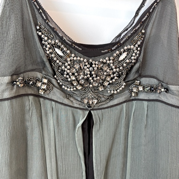 Karen Millen Beaded Empire Waist Evening Dress - Picture 3 of 8